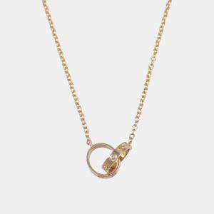 Pre Owned Cartier Love Interlocking 18K Rose Gold Necklace