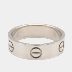 Pre Owned Cartier Love 18K White Gold Band Ring EU 54