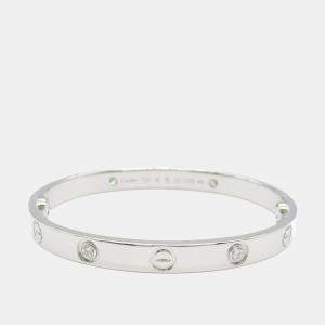 Pre Owned Cartier Love 18K White Gold, Diamond Bracelet