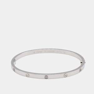 Pre Owned Cartier Love 18K White Gold, Diamond Bracelet