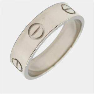 Pre Owned Cartier Love 18K White Gold Band Ring EU 57