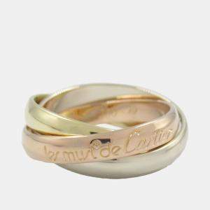 Pre Owned Cartier Trinity 18K Yellow, Rose, White Gold Band Ring EU 49
