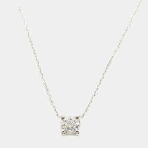 Pre Owned Cartier C De Cartier 18K White Gold Diamond Necklace