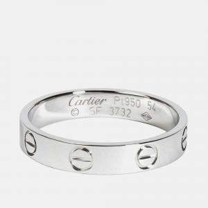 Pre Owned Cartier Love Platinum Band Ring EU 54