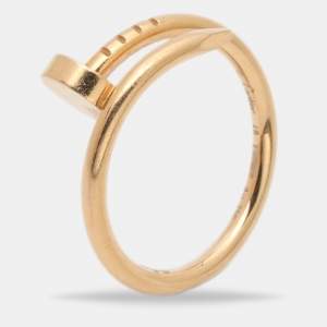 Pre Owned Cartier Juste Un Clou 18k Yellow Gold Small Model Ring Size 48