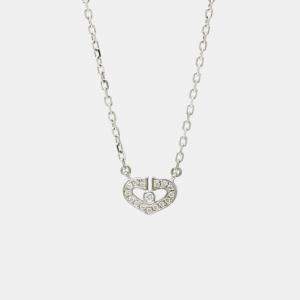 Pre Owned Cartier C De Cartier 18K White Gold and Diamond Pendant Necklace