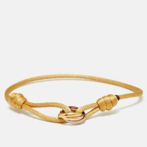 Pre Owned Cartier Trinity 18k Three Tone Gold Cord Bracelet