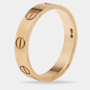 Pre Owned Cartier Love 18k Rose Gold Small Model Ring Size 51