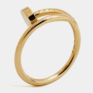Pre Owned Cartier Juste Un Clou 18k Yellow Gold Small Model Ring Size 51