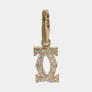مملوكة مسبقًا Cartier C De Cartier 18K Yellow Gold and Diamond Pendant Charm