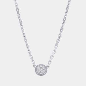 Pre Owned Cartier D'amour 18K White Gold and Diamond Pendant Necklace