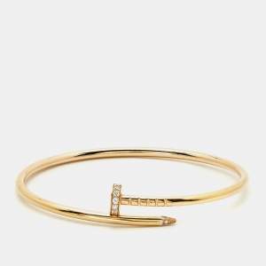 مملوكة مسبقًا Cartier Juste Un Clou Diamonds 18k Rose Gold Small Model Bracelet 15