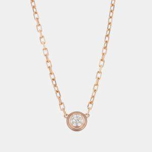مملوكة مسبقًا Cartier D'amour Small 18K Rose Gold and Diamond Pendant Necklace