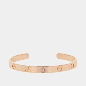 مملوكة مسبقًا سوار كارتير لوف ذهب وردي عيار 18 وصفير بمعصم مفتوح