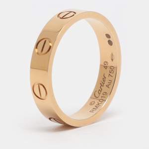 مملوكة مسبقًا Cartier Love 18k Yellow Gold Wedding Band Ring Size 49