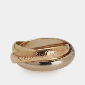مملوكة مسبقًا Cartier 18K Tricolor Gold Classic Trinity Ring EU 50 