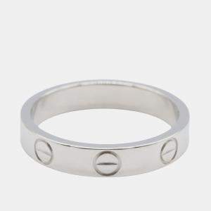 مملوكة مسبقًا Cartier 18K White Gold Small Love Ring EU 50