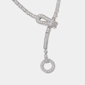 Pre Owned Cartier Agraffe 18K White Gold Diamond Necklace