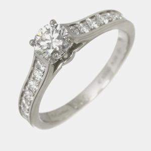 Pre Owned Cartier Solitaire Platinum 0.36ct Diamond Ring EU 47