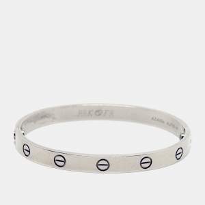 Pre Owned سوار كارتييه لوف كلاسيك ذهب أبيض عيار 18 مقاس 17