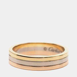Pre Owned Cartier 18K Tricolor Gold Vendome Louis Cartier Wedding Band