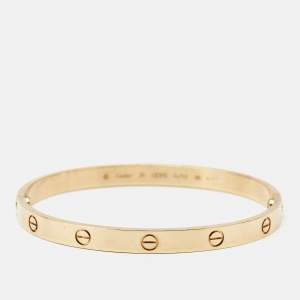 Pre Owned Cartier Love 18K Yellow Gold Classic Model Bracelet 20