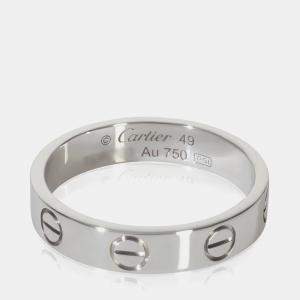 مملوكة مسبقًا Cartier Love 18K White Gold Ring EU 49