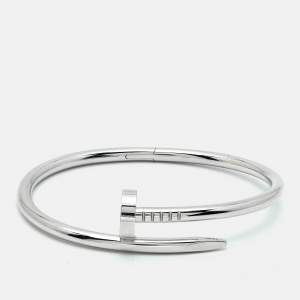 Pre Owned Cartier Juste Un Clou 18K White Gold Bracelet 16
