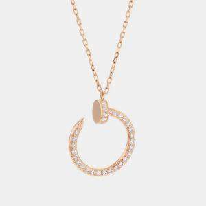 Pre Owned Cartier Juste Un Clou 18K Rose Gold, Diamond Pendant Necklace