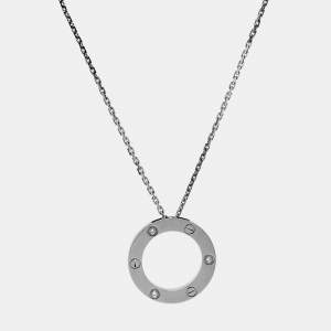 Pre Owned قلادة كارتير لوف دلاية ألماس وذهب أبيض عيار 18