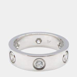 مملوكة مسبقًا Cartier Love 18K White Gold, 6 Diamonds Ring EU 52