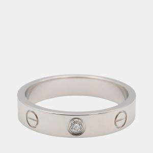 مملوكة مسبقًا Cartier Love 18K White Gold, Diamond Ring EU 52