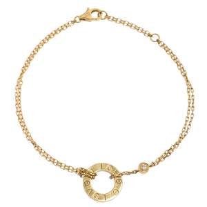 Pre Owned سوار كارتييه لوف ألماس ذهب أصفر عيار 18 بسلسلة