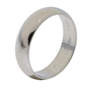 Pre Owned Cartier 1895 Platinum Wedding Band Ring Size 52
