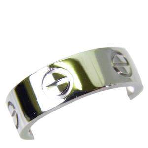 Pre Owned Cartier Love 18K White Gold Ring Size 50