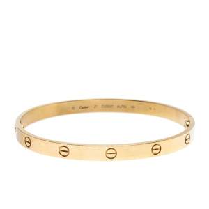 Pre Owned Cartier Love 18K Yellow Gold Bracelet 21