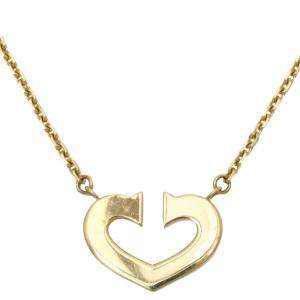 Pre Owned Cartier C de Cartier 18K Yellow Gold Pendant Necklace