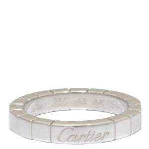 Pre Owned Cartier Lanieres 18K White Gold Ring Size 48