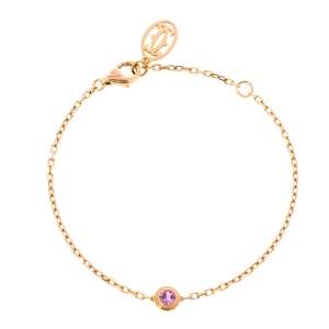 Pre Owned Cartier Saphirs Legers De Cartier Pink Sapphire 18K Rose Gold Bracelet
