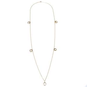 Pre Owned Cartier Trinity de Cartier 18K Three Tone Gold Station Necklace