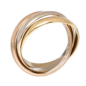 Pre Owned Cartier Trinity De Cartier 18K Three Tone Ring Size 52