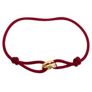 مملوكة مسبقًا Cartier Trinity De Cartier 18K Three Tone Gold Cord Bracelet