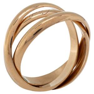 Pre Owned Cartier Trinity 18K Rose Gold Ring Size 64