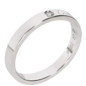 مملوكة مسبقًا Cartier C de Cartier Diamond Platinum Band Ring Size 57