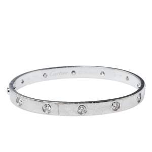 مملوكة مسبقًا Cartier Love 10 Diamonds 18K White Gold Bracelet 18