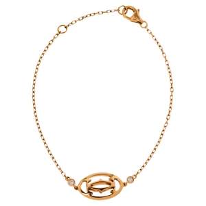 مملوكة مسبقًا Cartier Double C de Cartier Diamond 18K Rose Gold Bracelet