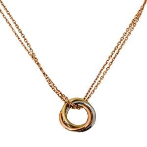 مملوكة مسبقًا Cartier Trinity De Cartier 18K Three Tone Gold Necklace