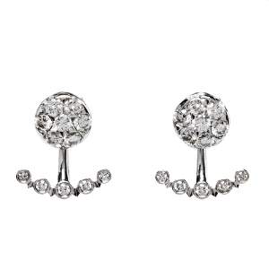 Pre Owned أقراط كارتييه أتيكل دو كارتييه ذهب أبيض عيار 18 ألماس