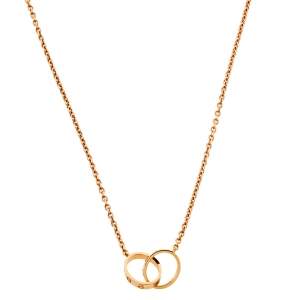 مملوكة مسبقًا Cartier Love 2 Hoops 18K Rose Gold Necklace