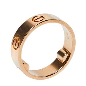 مملوكة مسبقًا Cartier Love 18K Rose Gold Ring Size 58